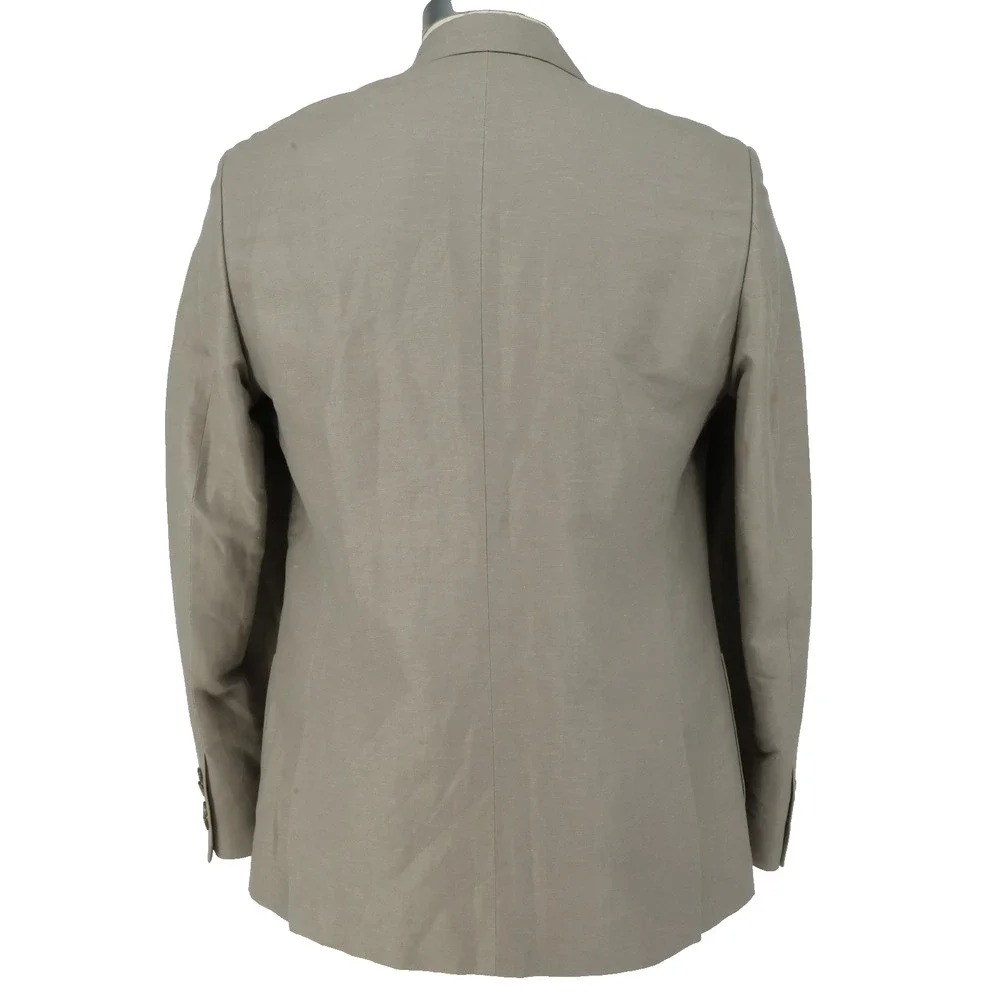 Calvin Klein Sport Coat Mens Large 44R Beige Linen Cotton Lined Blazer Jacket